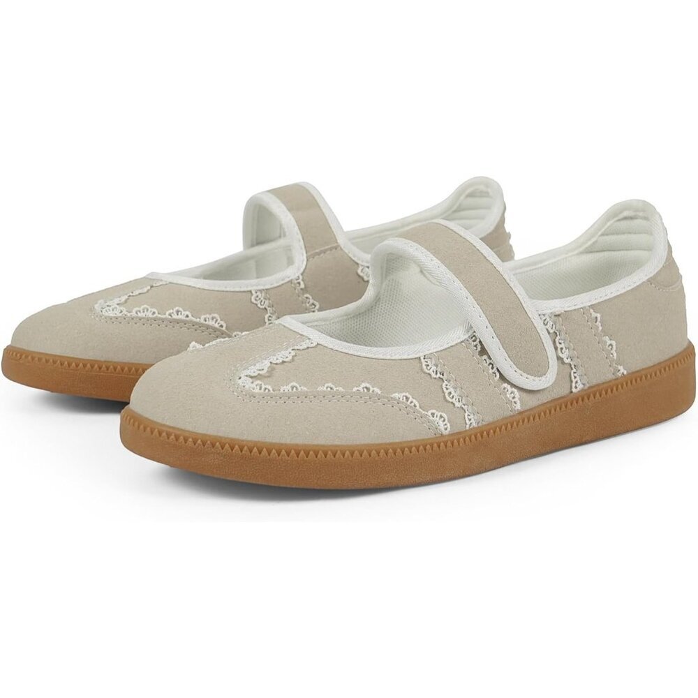 Women's Ivory Comfortable Casual Lightweight Slip On Footwear Retro Sneakers - Picture 7 of 8